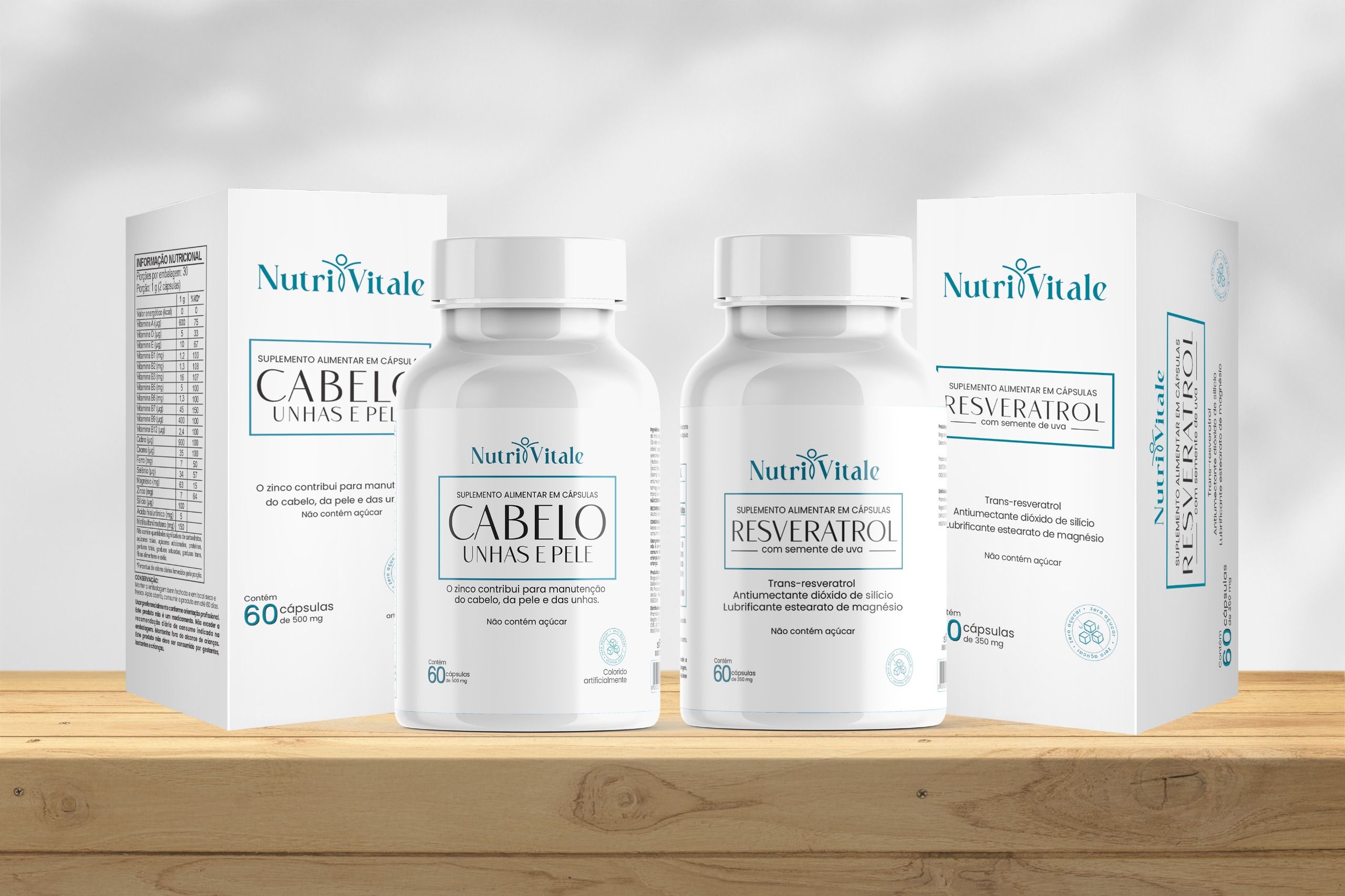 Kit – Resveratrol e Cabelos, Peles e Unhas