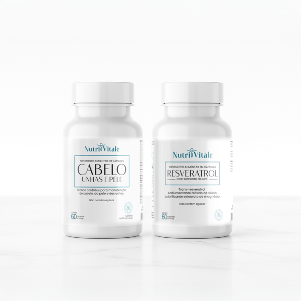 Kit - Resveratrol e Cabelos, Peles e Unhas